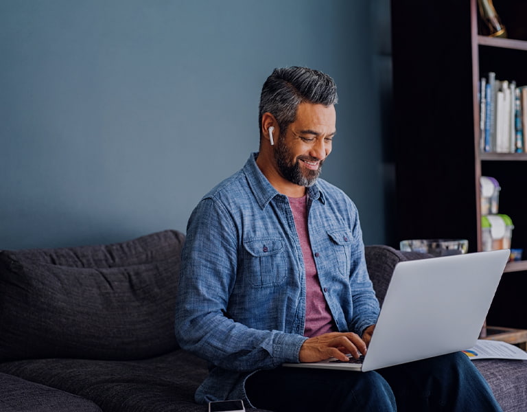 Pre retirement image of a person on a couch