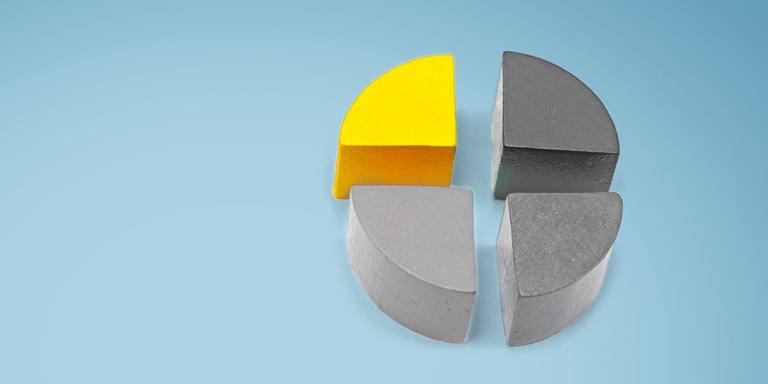 Strategic asset allocation banner image of a pie chart