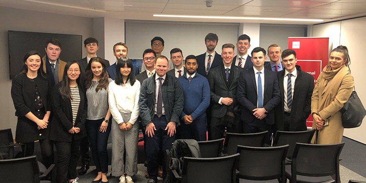 Queen's University Belfast image of group of students