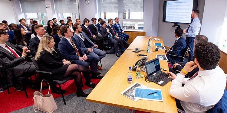 Queen's University Belfast image of group of students in a classroom